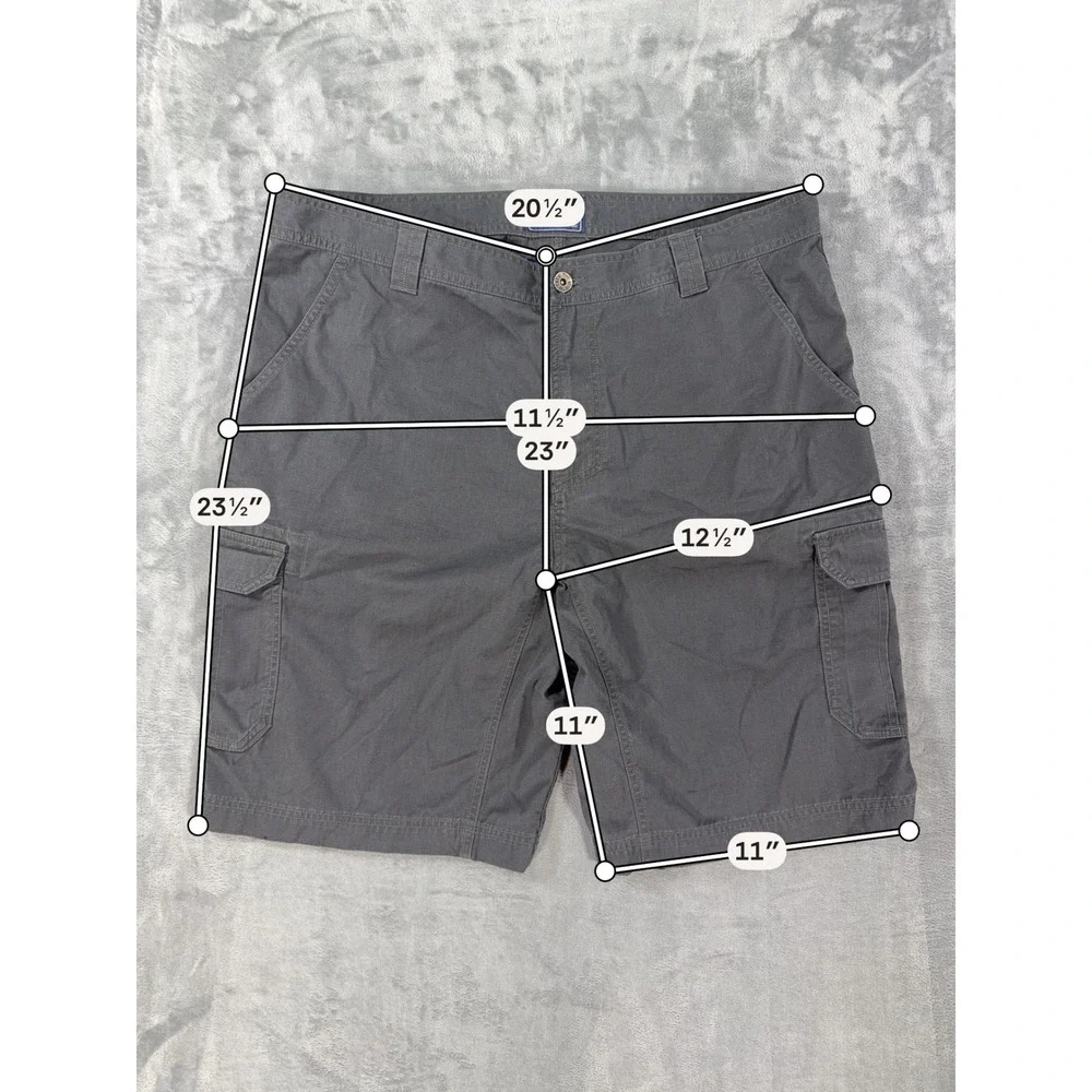 The North Face Ripstop Cargo Shorts Men's Size 40 Asphalt Gray Cotton Blend
